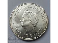 10 гулдена сребро Нидерландия 1970 - сребърна монета #3