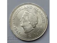 10 гулдена сребро Нидерландия 1970 - сребърна монета #4