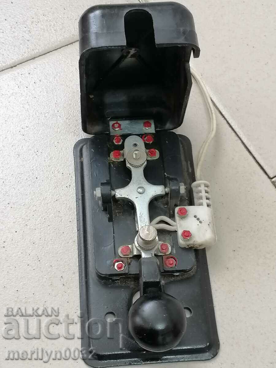 Morse key part of a Morse system apparatus - 6 Morse key part of a Morse system apparatus - 6