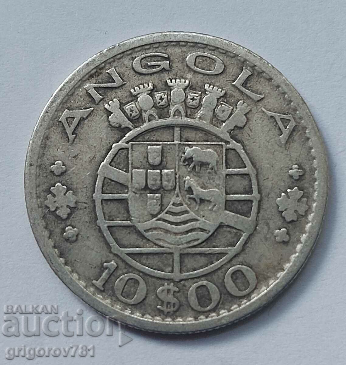 10 ескудо сребро Ангола 1952 - сребърна монета #1