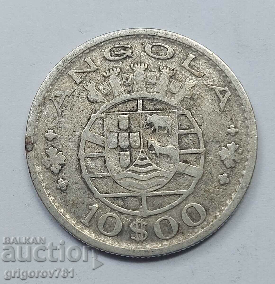 10 ескудо сребро Ангола 1952 - сребърна монета #5
