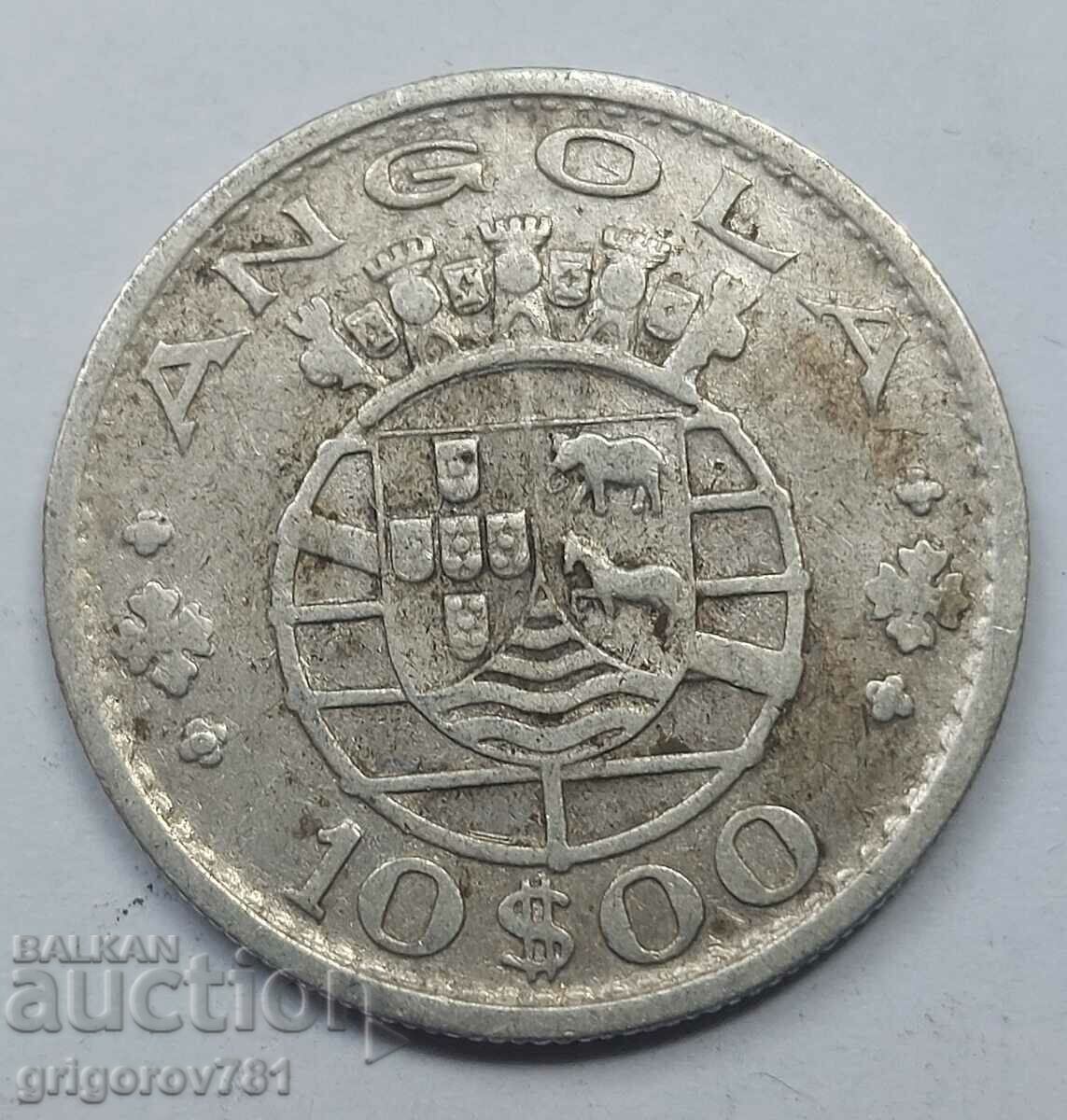 10 ескудо сребро Ангола 1952 - сребърна монета #8