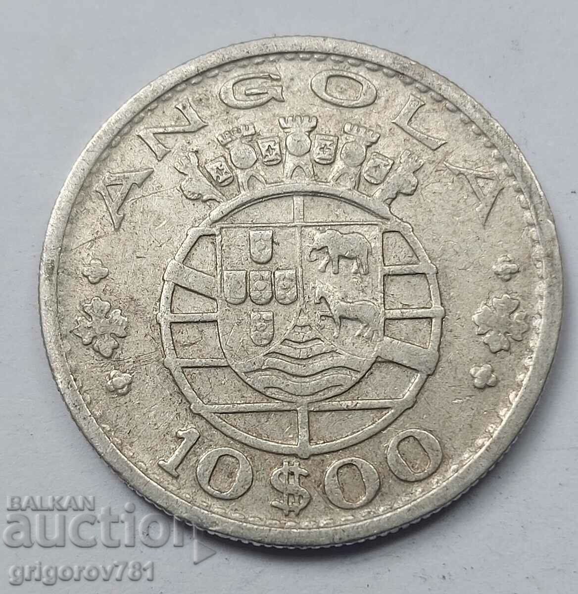 10 ескудо сребро Ангола 1952 - сребърна монета #9