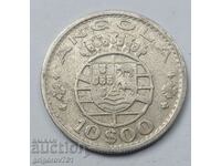 10 ескудо сребро Ангола 1952 - сребърна монета #9