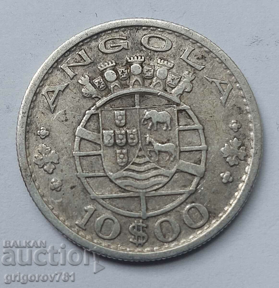 10 Escudo Silver Angola 1952 - Silver Coin #12
