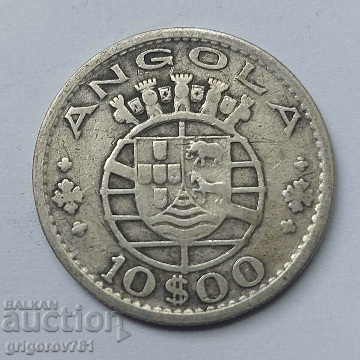 10 Escudo Silver Angola 1952 - Silver Coin #13