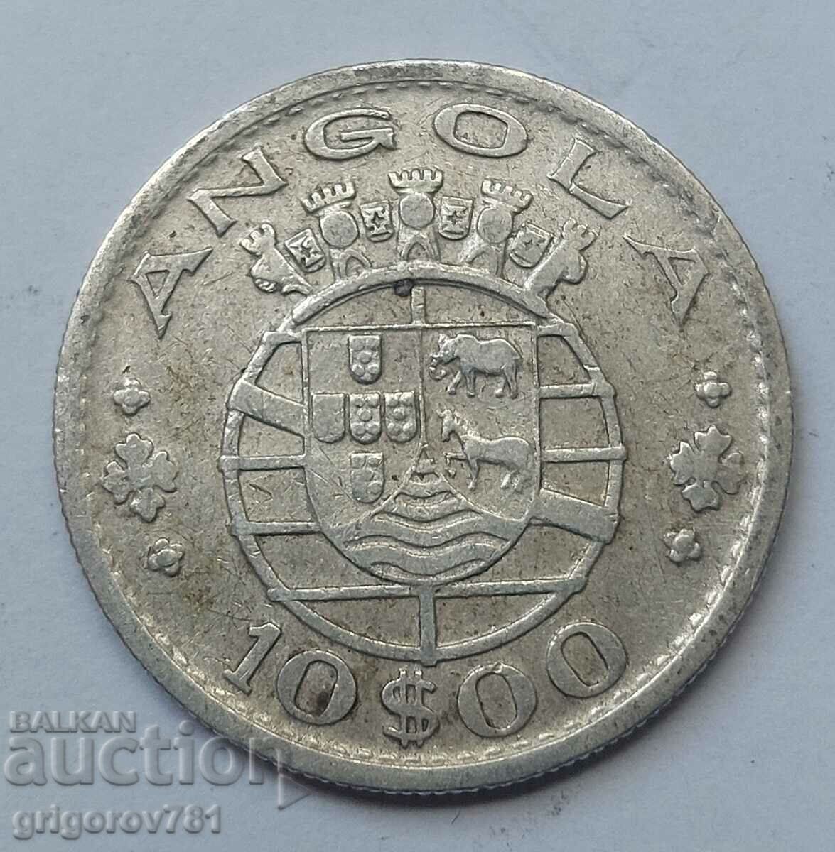 10 Escudo Silver Angola 1952 - Silver Coin #14