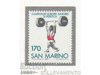 1980 San Marino. Campionatele Europene de Haltere