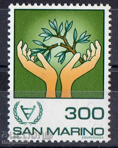 1981. Сан Марино. Международна година на инвалидите.