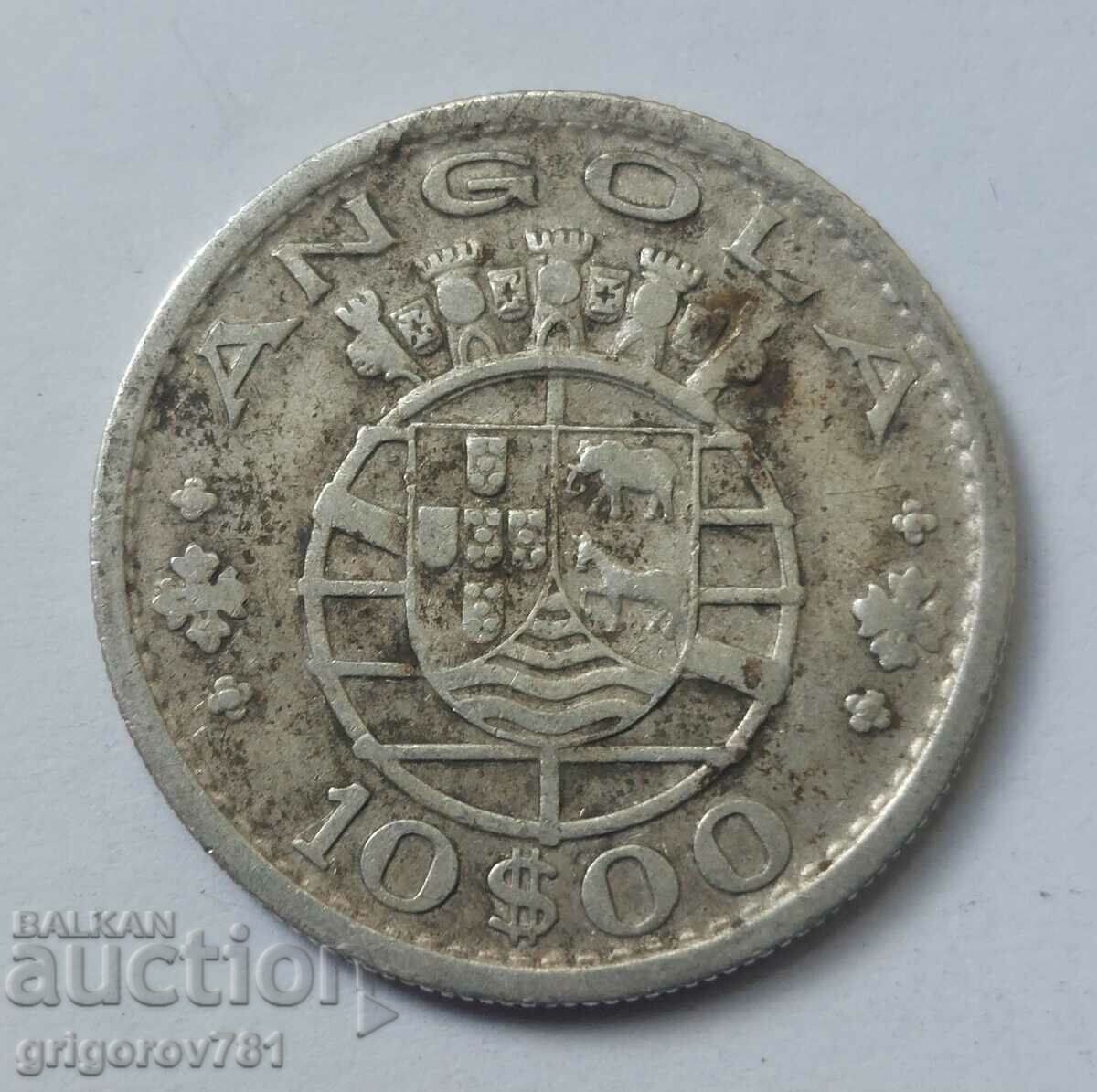 10 Escudo Silver Angola 1955 - Silver Coin #19