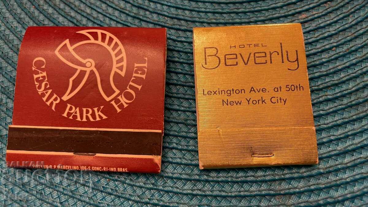 Auction Set of advertising matches hotels from USA Auction Set of advertising matches hotels from USA