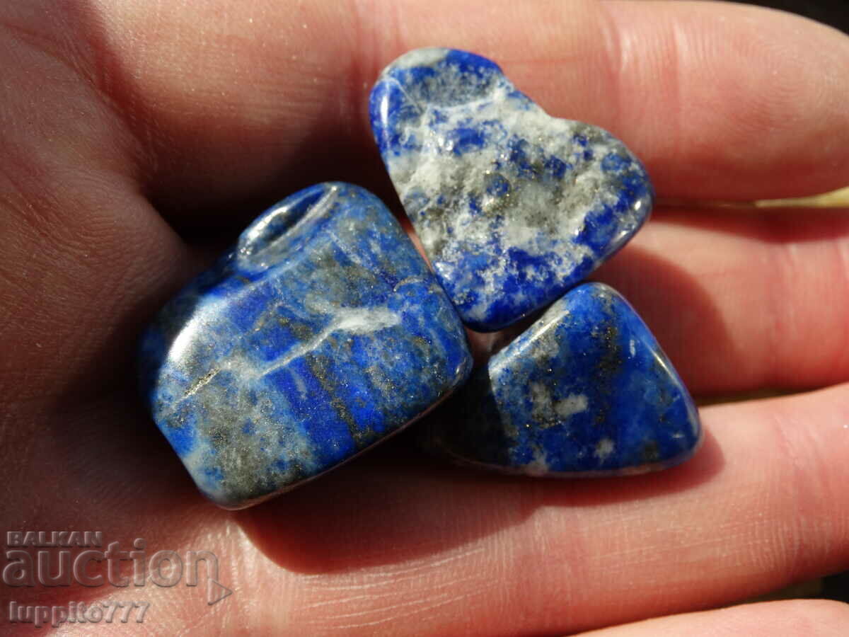 156.60 carats natural lapis lazuli lapis lazuli 3 pieces lot with price 49.99 BGN | € 25.56 156.60 carats natural lapis lazuli lapis lazuli 3 pieces lot with price 49.99 BGN | € 25.56