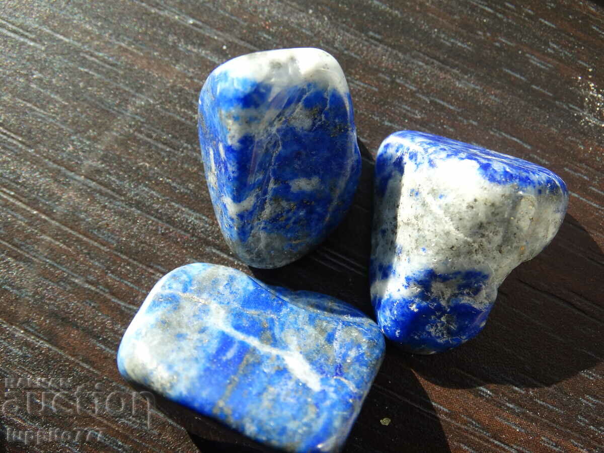 Delivery of 156.60 carats natural lapis lazuli lapis lazuli 3 pieces lot Delivery of 156.60 carats natural lapis lazuli lapis lazuli 3 pieces lot