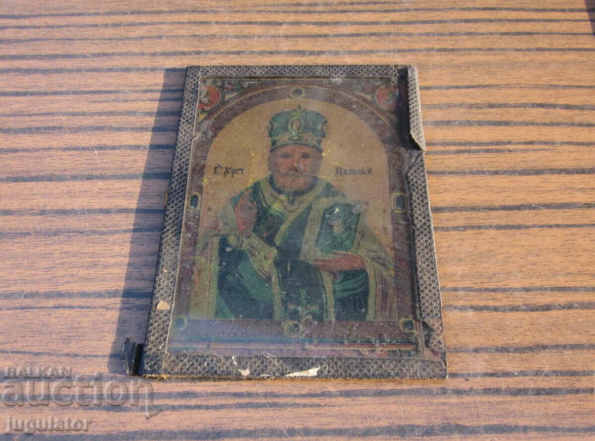 Auction Saint Nicholas the Wonderworker old Bulgarian small home icon Auction Saint Nicholas the Wonderworker old Bulgarian small home icon