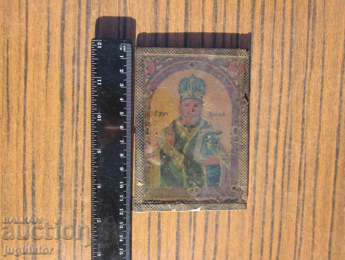 Delivery of Saint Nicholas the Wonderworker old Bulgarian small home icon Delivery of Saint Nicholas the Wonderworker old Bulgarian small home icon