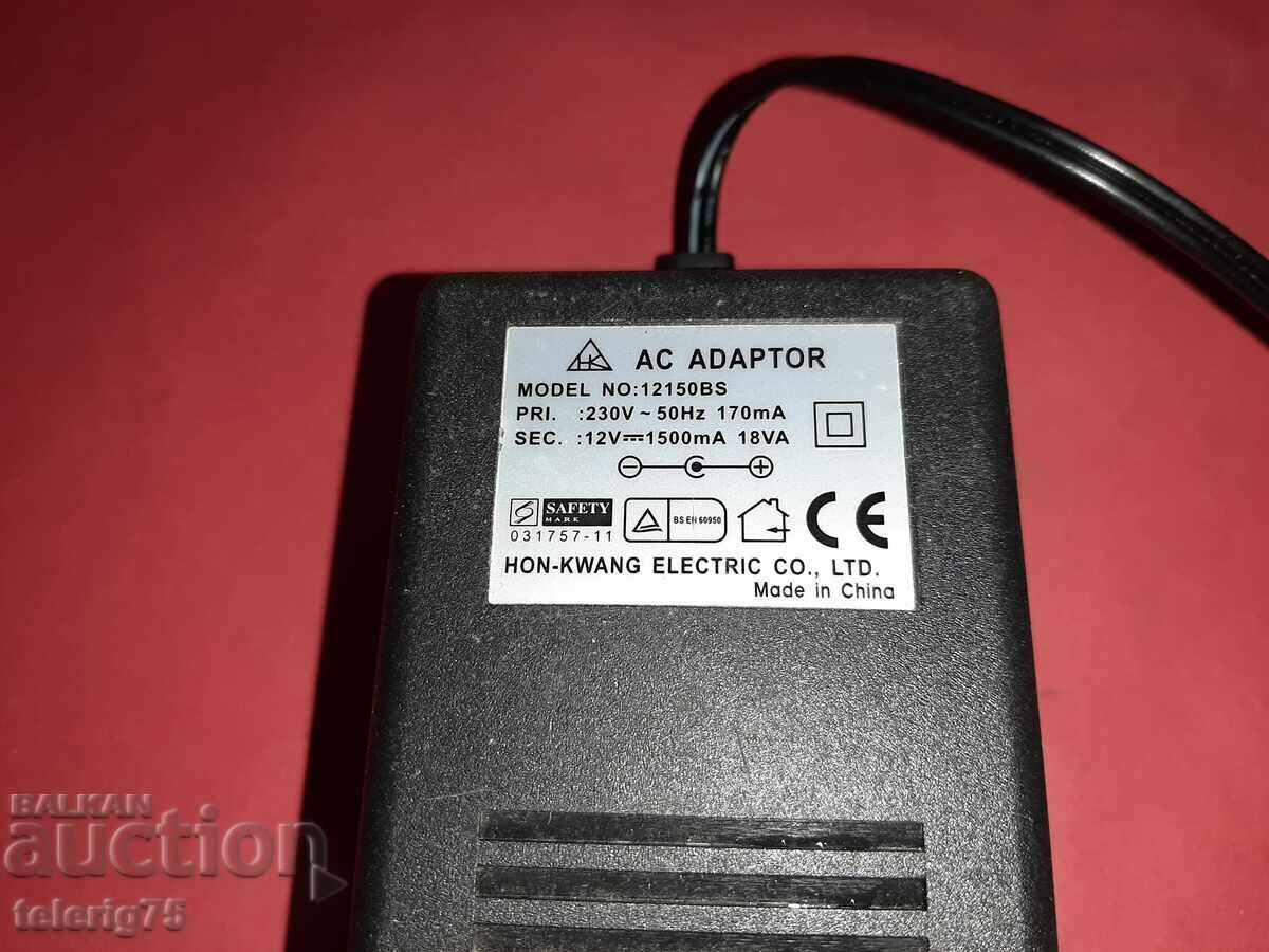 Adapter 220V/12V, 1500mA, 18VA with price 20.00 BGN | € 10.23