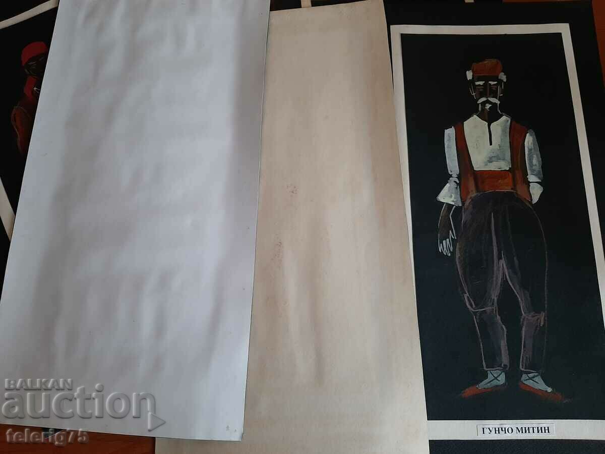 Posters of Characters from 'ALBENA' by Y. Yovkov Stage-1960s - 7 Posters of Characters from 'ALBENA' by Y. Yovkov Stage-1960s - 7