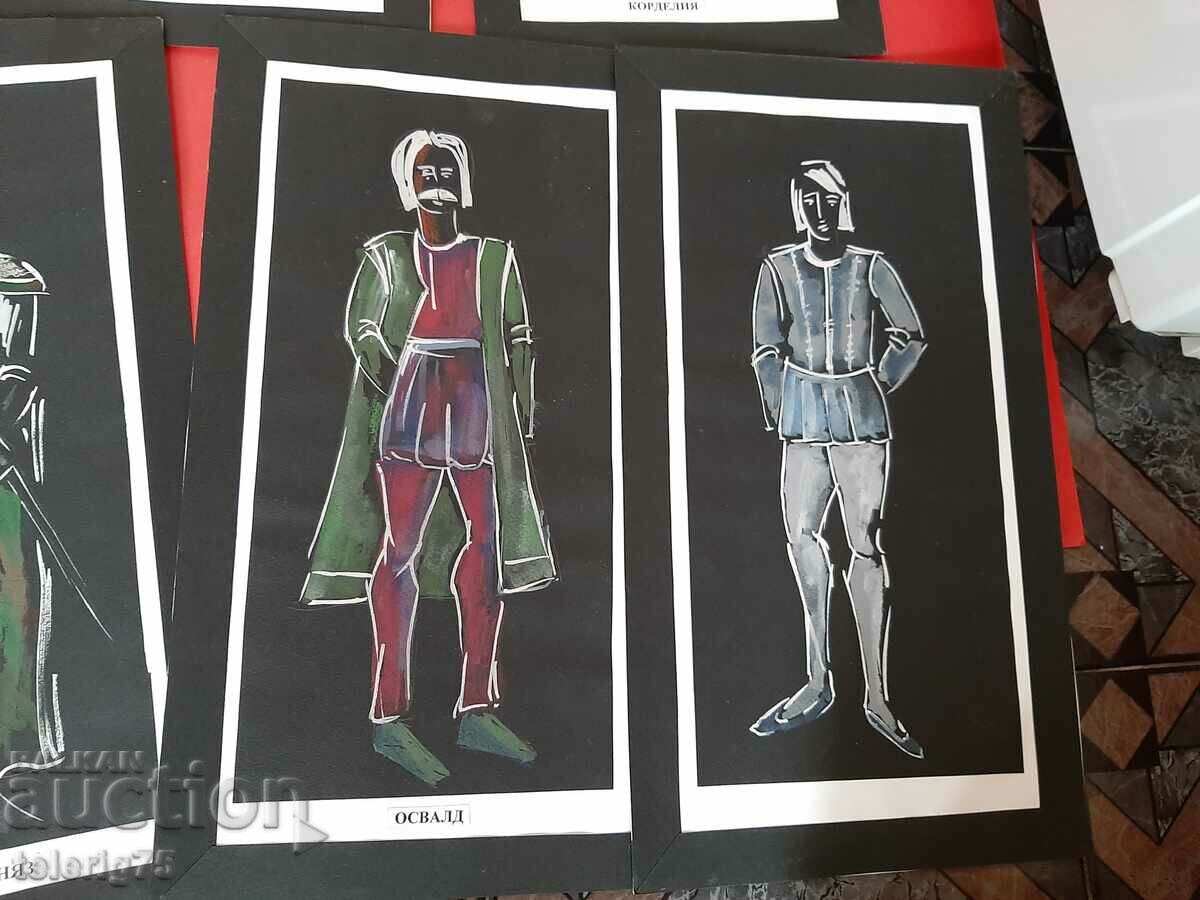 Delivery of Posters of Characters from Shakespeare's 'King Lear' Production-1960s