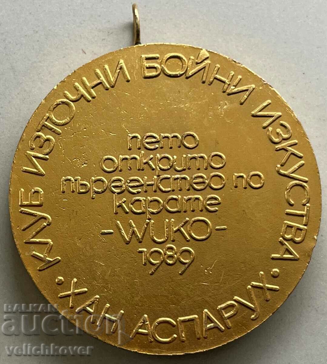 34223 Bulgaria medal Karate Club Khan Asparuh 1989 with price 10.00 BGN | € 5.11 34223 Bulgaria medal Karate Club Khan Asparuh 1989 with price 10.00 BGN | € 5.11