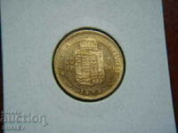 20 Francs / 8 Forint 1878 Hungary1 - XF/AU (gold)