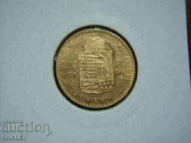 Delivery of 20 Francs / 8 Forint 1887 Hungary - XF/AU (gold) Delivery of 20 Francs / 8 Forint 1887 Hungary - XF/AU (gold)