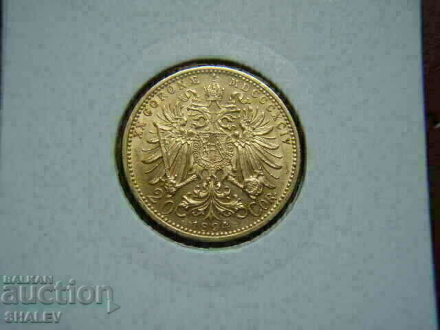 Auction 20 Corona 1894 Austria - XF/AU (gold) Auction 20 Corona 1894 Austria - XF/AU (gold)