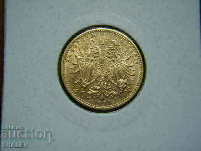 20 Corona 1894 Austria - XF/AU (gold) 20 Corona 1894 Austria - XF/AU (gold)