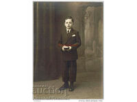 LARGE OLD PHOTO OF A BOY IN A SUIT G052