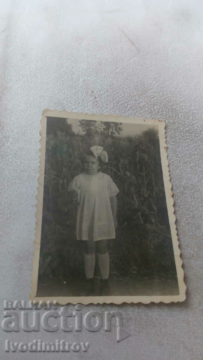 Photo Little girl in a white dress