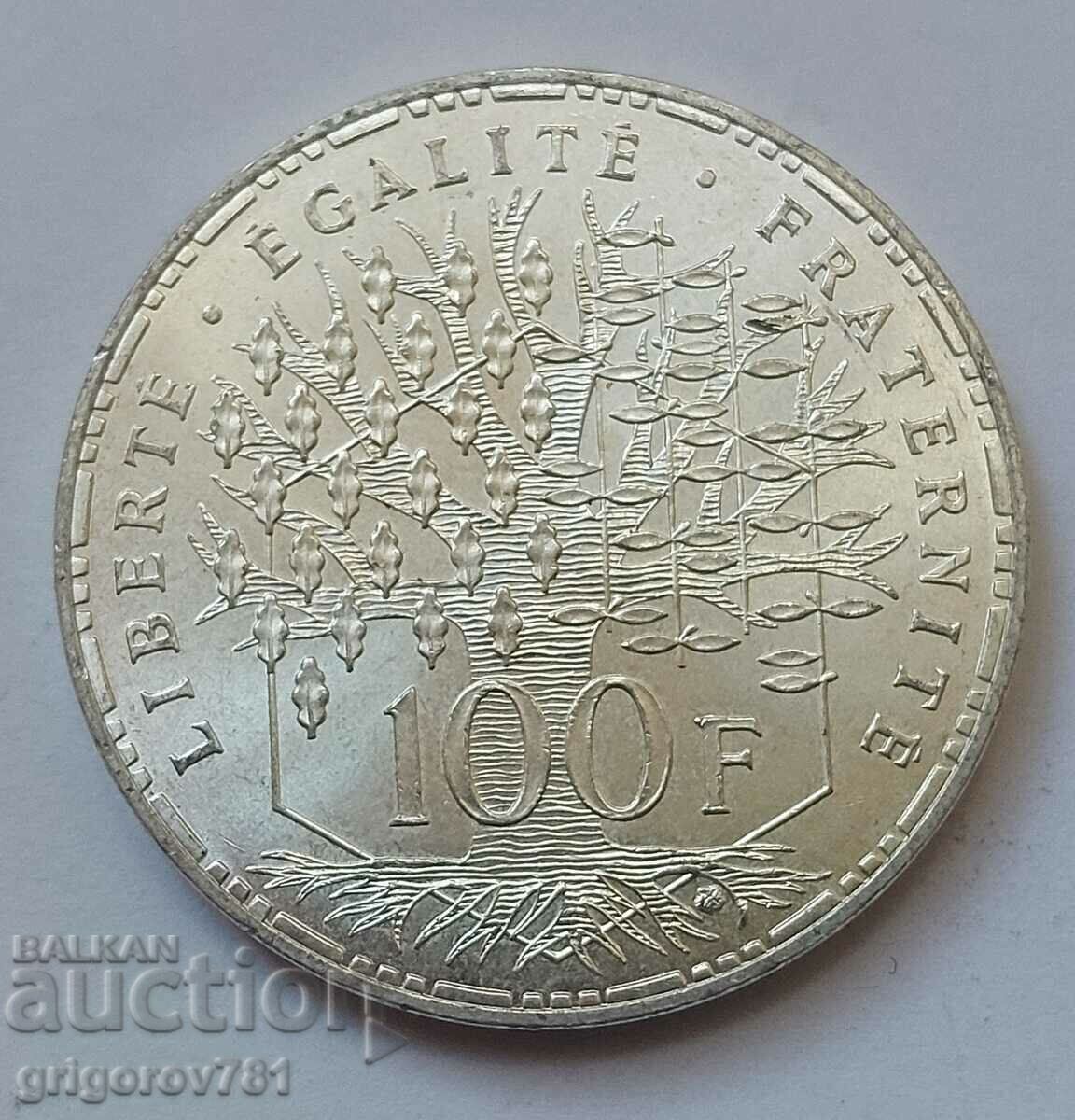 100 Φράγκα Ασημένιο Γαλλία 1982 - Ασημένιο νόμισμα #1