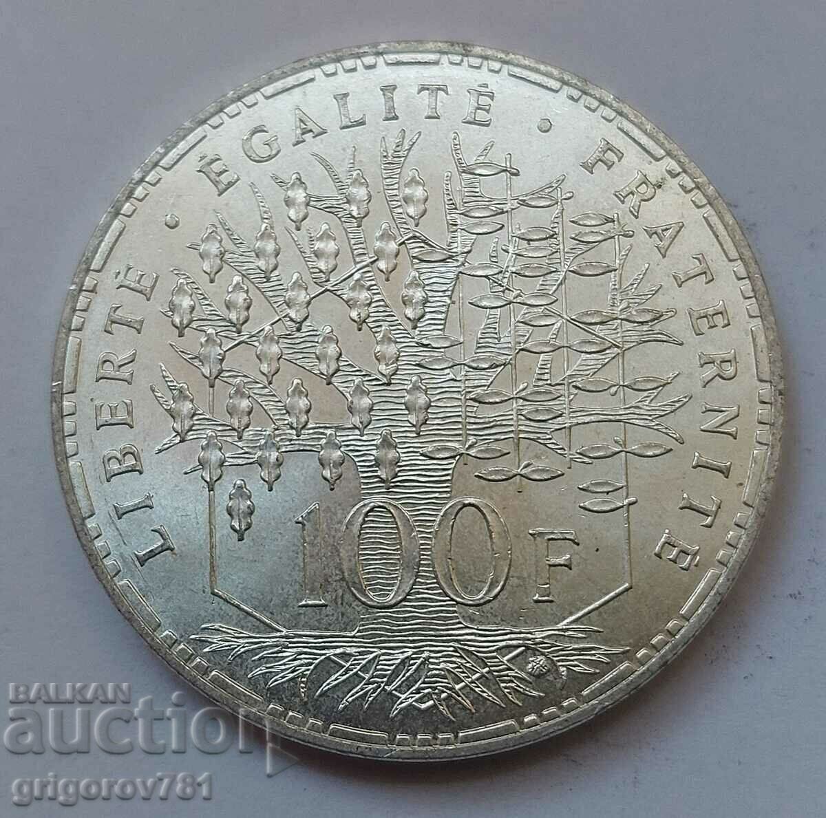 100 Φράγκα Ασημένιο Γαλλία 1982 - Ασημένιο νόμισμα #2
