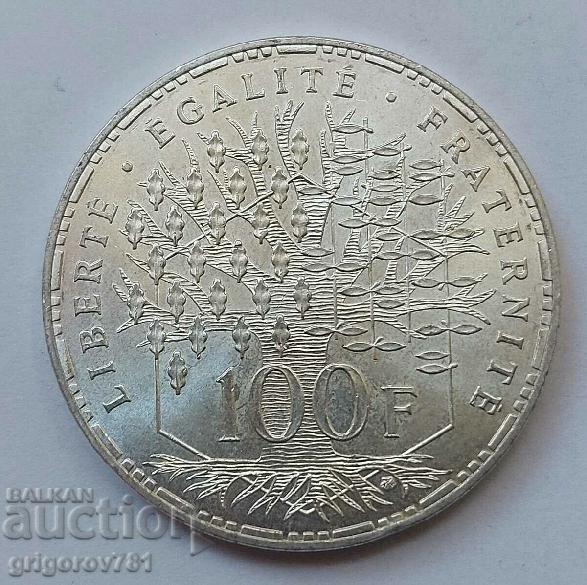 100 франка сребро Франция 1982 - сребърна монета #3