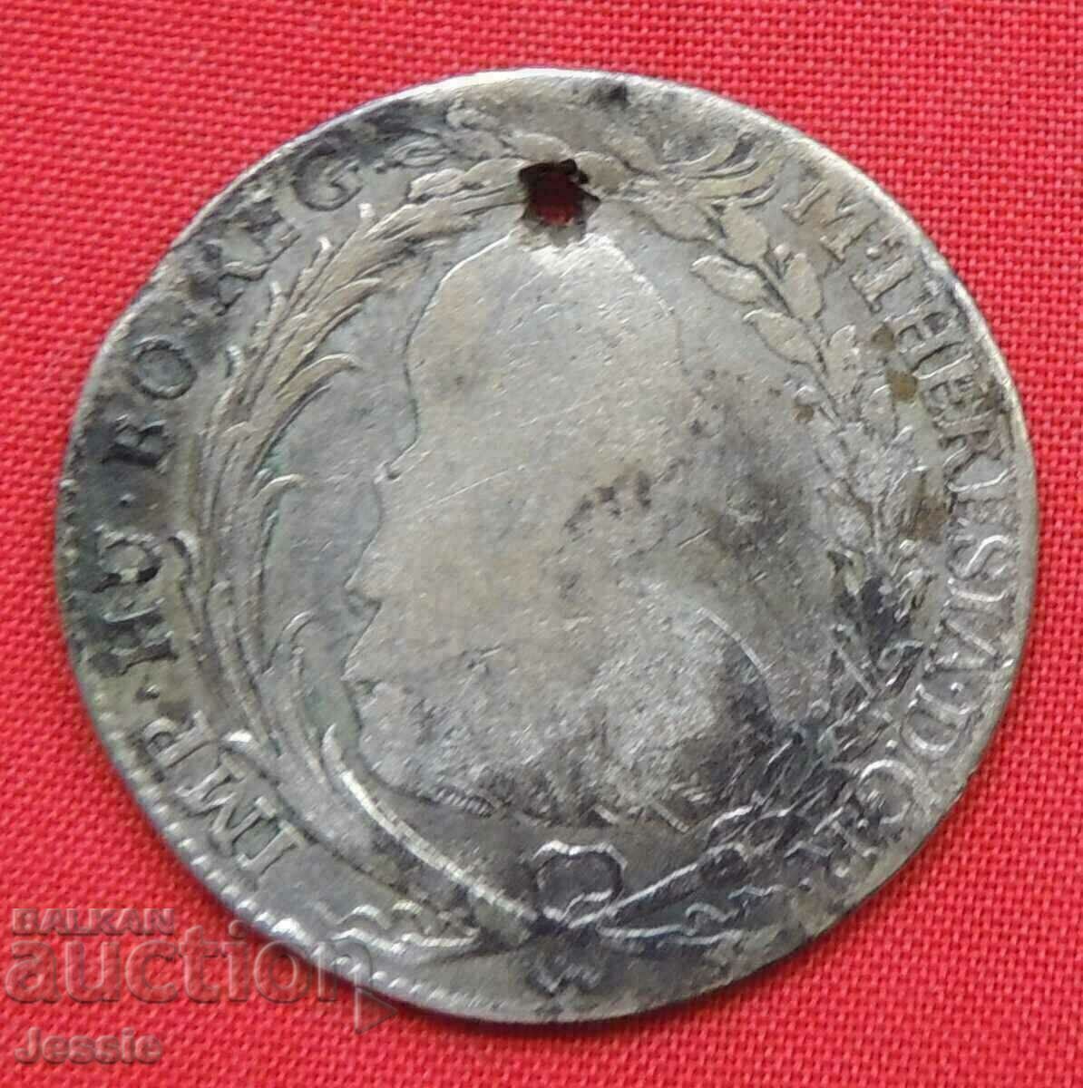 20 cruisers 1768 B.S.A.S. Austria-Hungary (Maria Theresa) with price 17.40 BGN | € 8.90