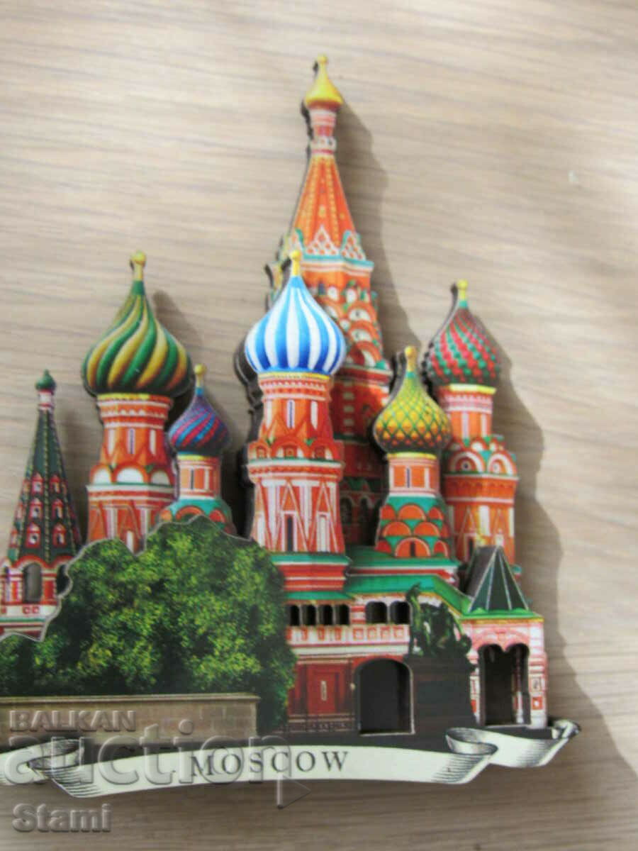 Authentic 3D wooden magnet from Moscow, Russia- series- - 6 Authentic 3D wooden magnet from Moscow, Russia- series- - 6