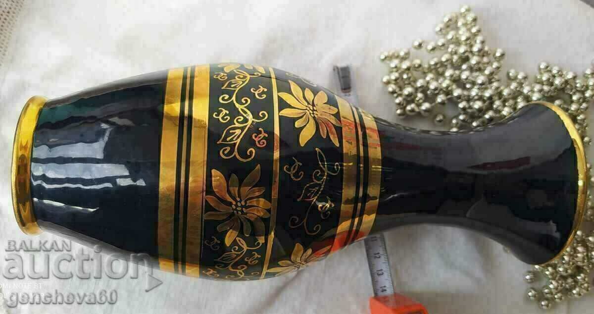 Porcelain retro vase, cobalt painted, gold plated with price € 40.00 | 78.23 BGN