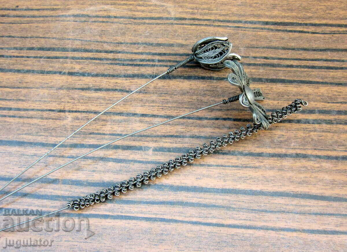 vintage metal flower bouquet made of filigree - 5 vintage metal flower bouquet made of filigree - 5