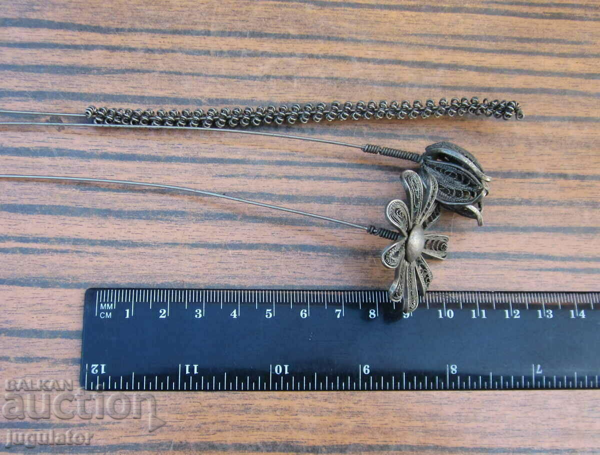 vintage metal flower bouquet made of filigree - 6 vintage metal flower bouquet made of filigree - 6