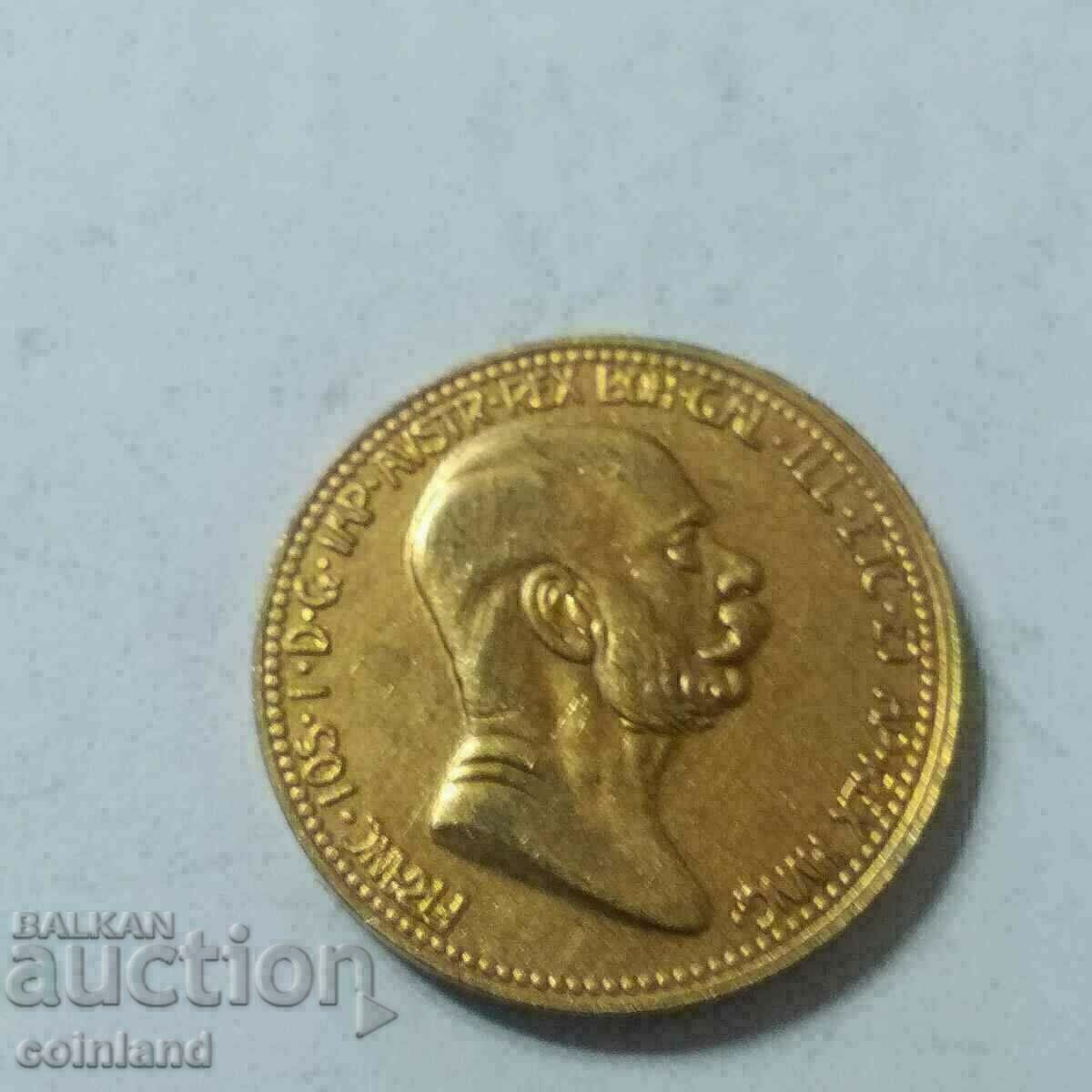 Livrarea 20 coroana 1908 - REPRODUCERE REPLICA