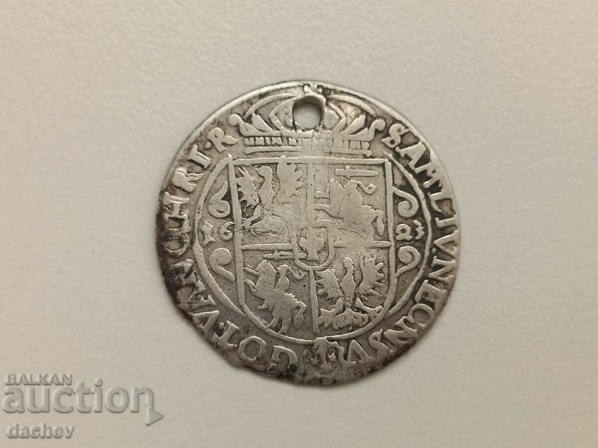 Редък Сребърен Сигизмунд Талер Злоти Гроша 1623г. Сребро