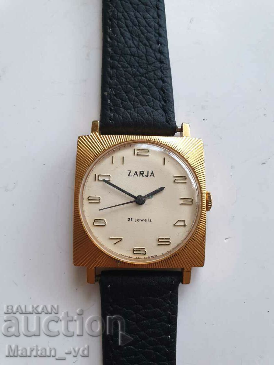 Men's watch Zaria Zaria 21jewels gold plated AU 10 with price 80.00 BGN | € 40.90