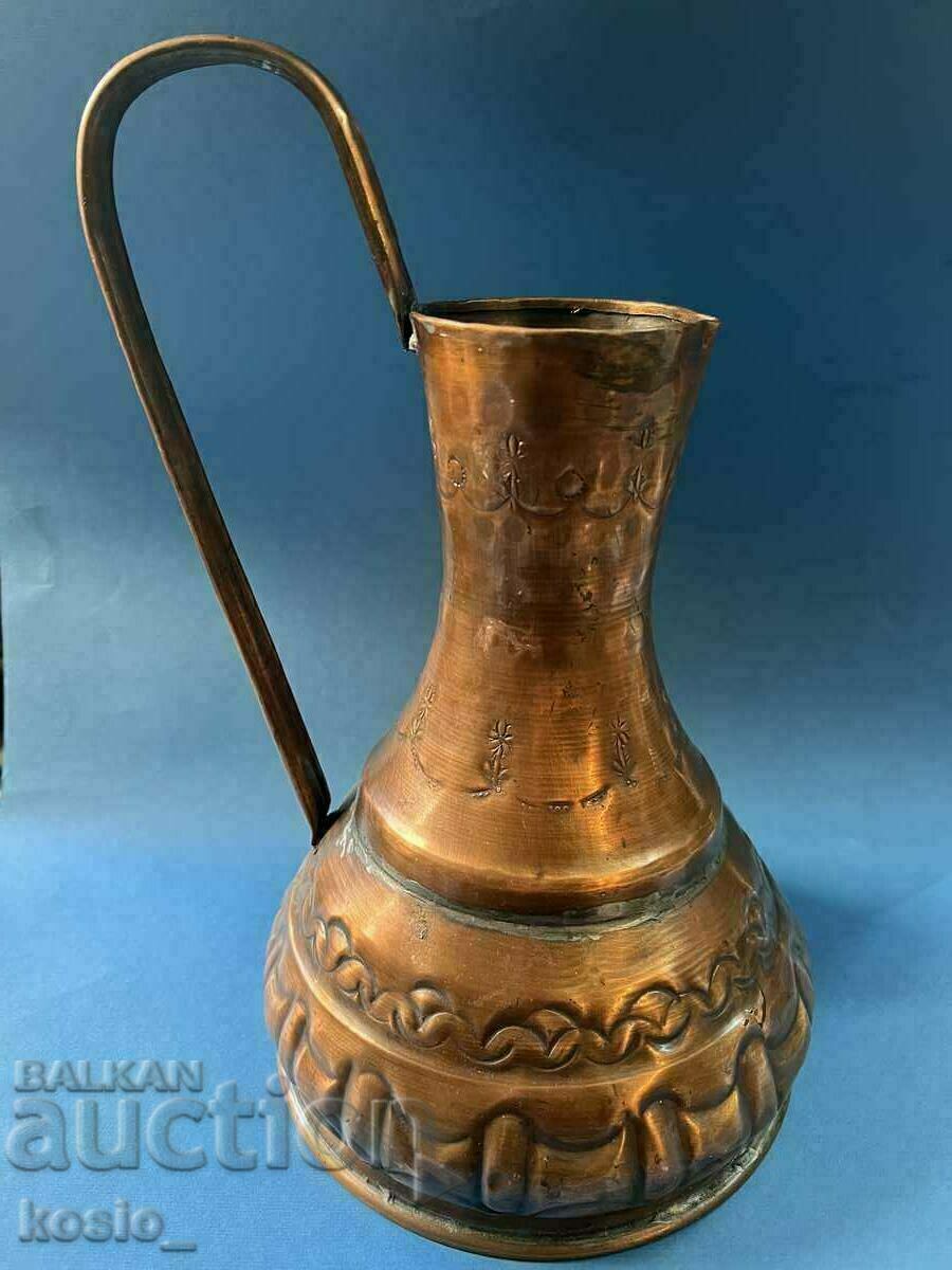 Old large copper jug - copper