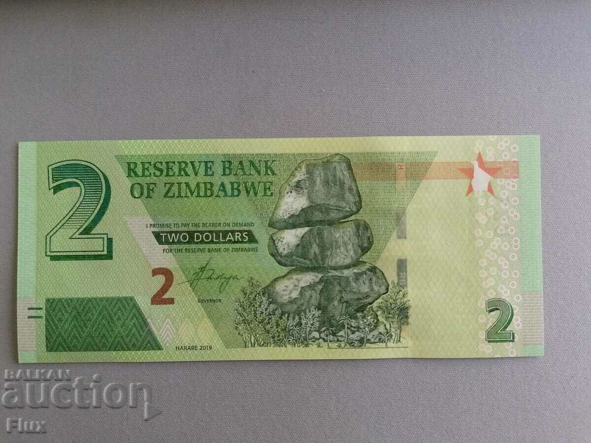 Τραπεζογραμμάτιο - Ζιμπάμπουε - 2 δολάρια UNC | 2019