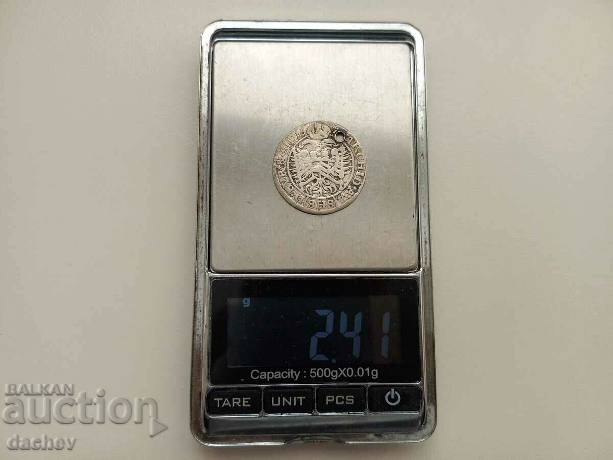 Παράδοση Σπάνιο παλιό ασημένιο νόμισμα Λεοπόλδος Α' Αυστροουγγαρία 1676 Παράδοση Σπάνιο παλιό ασημένιο νόμισμα Λεοπόλδος Α' Αυστροουγγαρία 1676