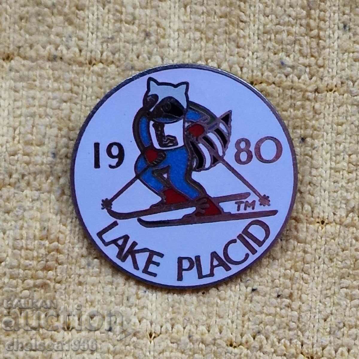 Lake Placid 1980 Winter Olympics Badge