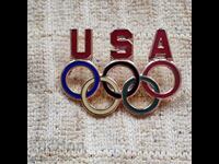 Значка  Олимпийски комитед САЩ голям