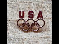 Значка  Олимпийски комитед САЩ малък