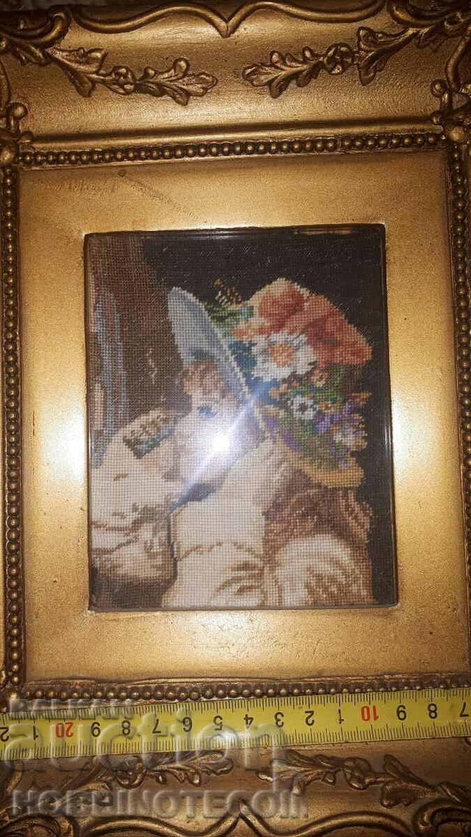 FRAMED TAPESTRY - GIRL WITH A HAT 12 / 10