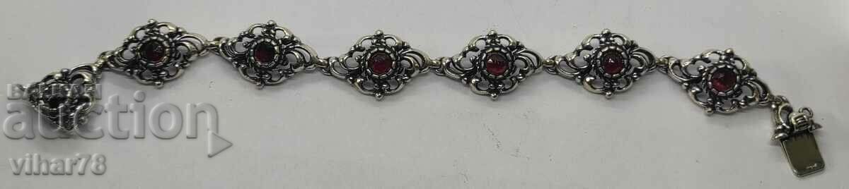 silver bracelet with garnet-835 sample - 5 silver bracelet with garnet-835 sample - 5