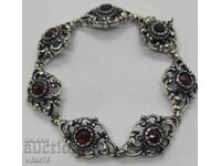 ασημένιο βραχιόλι με γρανάτη-835 δείγμα