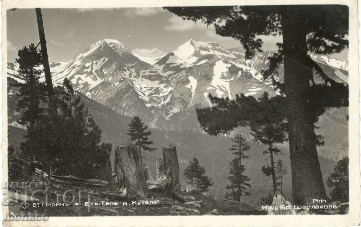 Old postcard - Pirin, El Tepe and Kupelo peaks